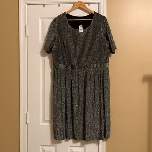 Sparkly dress with short sleeves